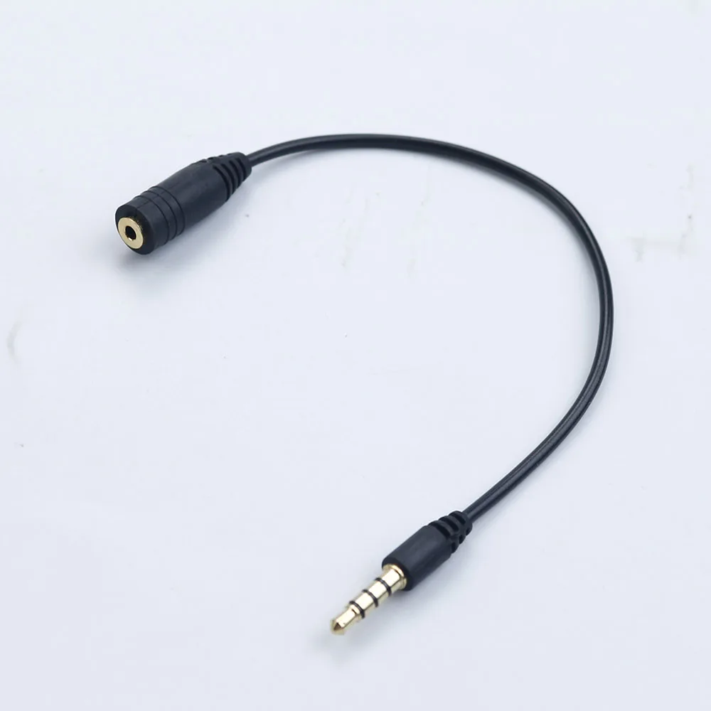 TRRS Stereo 3.5mm męski do 2.5mm kabel żeński adapter Audio 3-biegunowy 3.5 żeńskiego do 2.5 męskiego przewód zasilający linia Audio