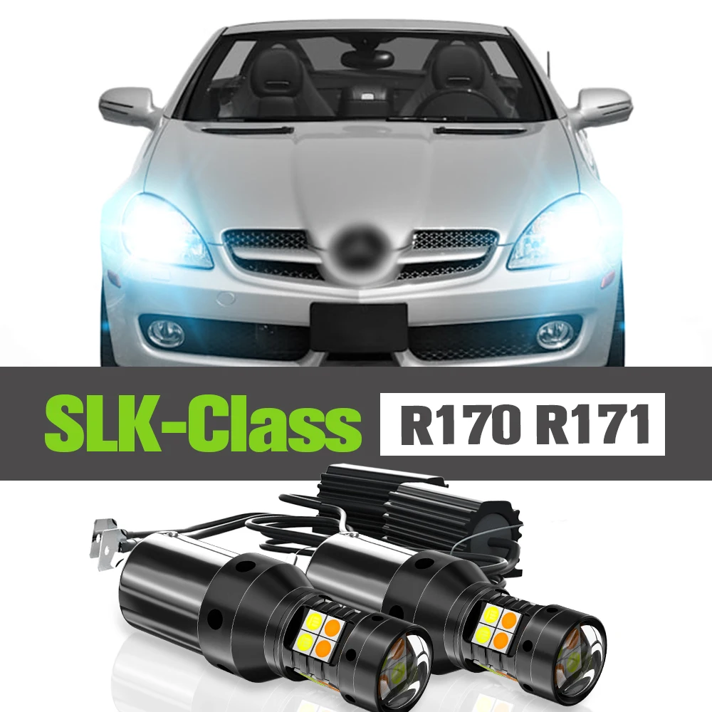 

2x LED Dual Mode Turn Signal+Daytime Running Light DRL Accessories Lamp For Mercedes SLK-Class R170 R171 1996-2011 2004 2005