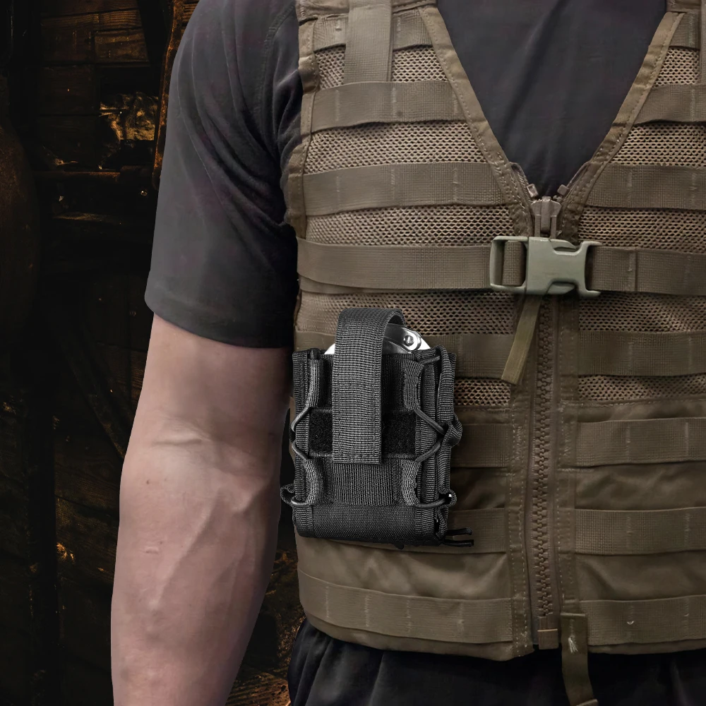 Universal Handschellen beutel offene Handschellen holster Schäkel Holster Molle Handschellen beutel Gürtel Hüft tasche Jagd zubehör