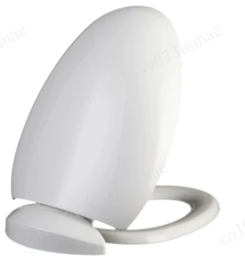 Egg Shaped Toilet Seat White Full Set Stainless Steel Fittings Vintage Toilet Seat PP Material Cover