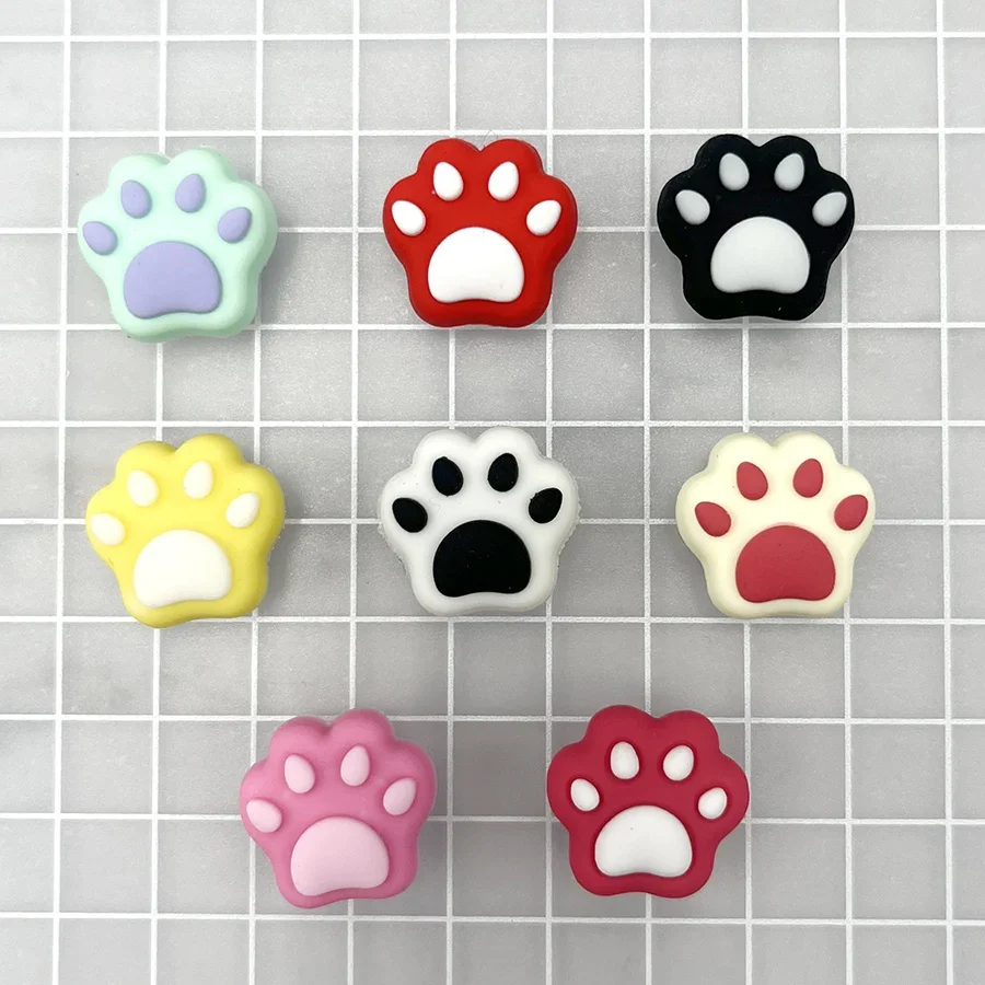 Single Sale Colorful Cute Cat Claw PVC Shoe Charms Decoration Fun Mini Shoe Accessories Fit Kid's Party X-mas Gift