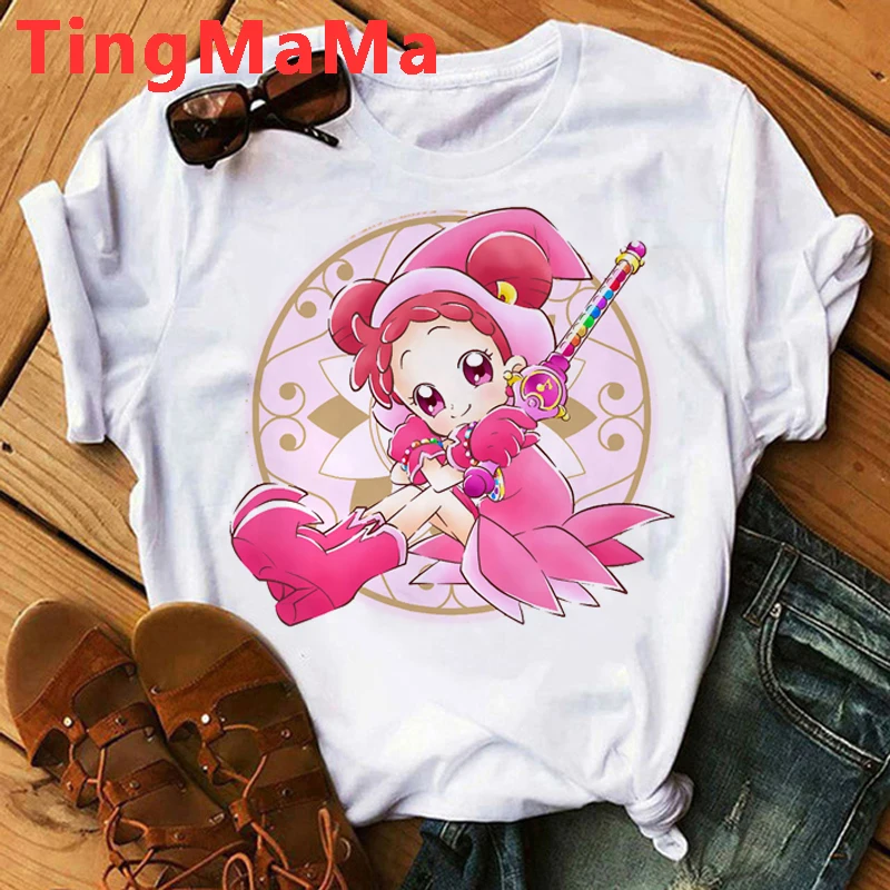 Magical Doremi Classic Women T Shirt Ojamajo Doremi Aiko Seno Anime Girls Graphic Tees O-neck Female Cartoon TShirt Femme