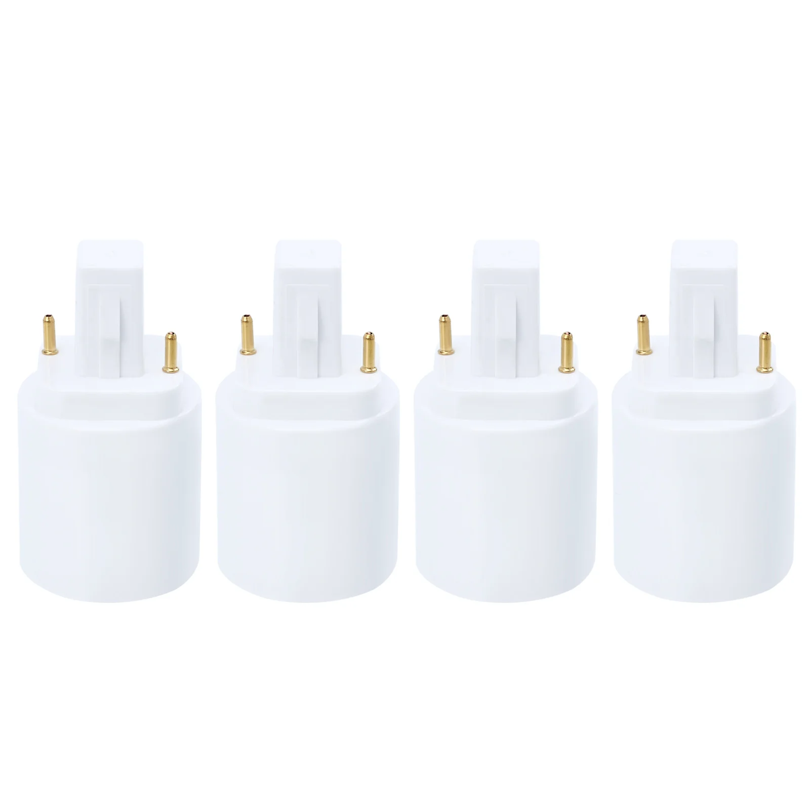 4pcs Professional G24D to E27 2 Pin Light Bulb Socket Adapter Light Holder for Easy and Convenient Bulb Conversion