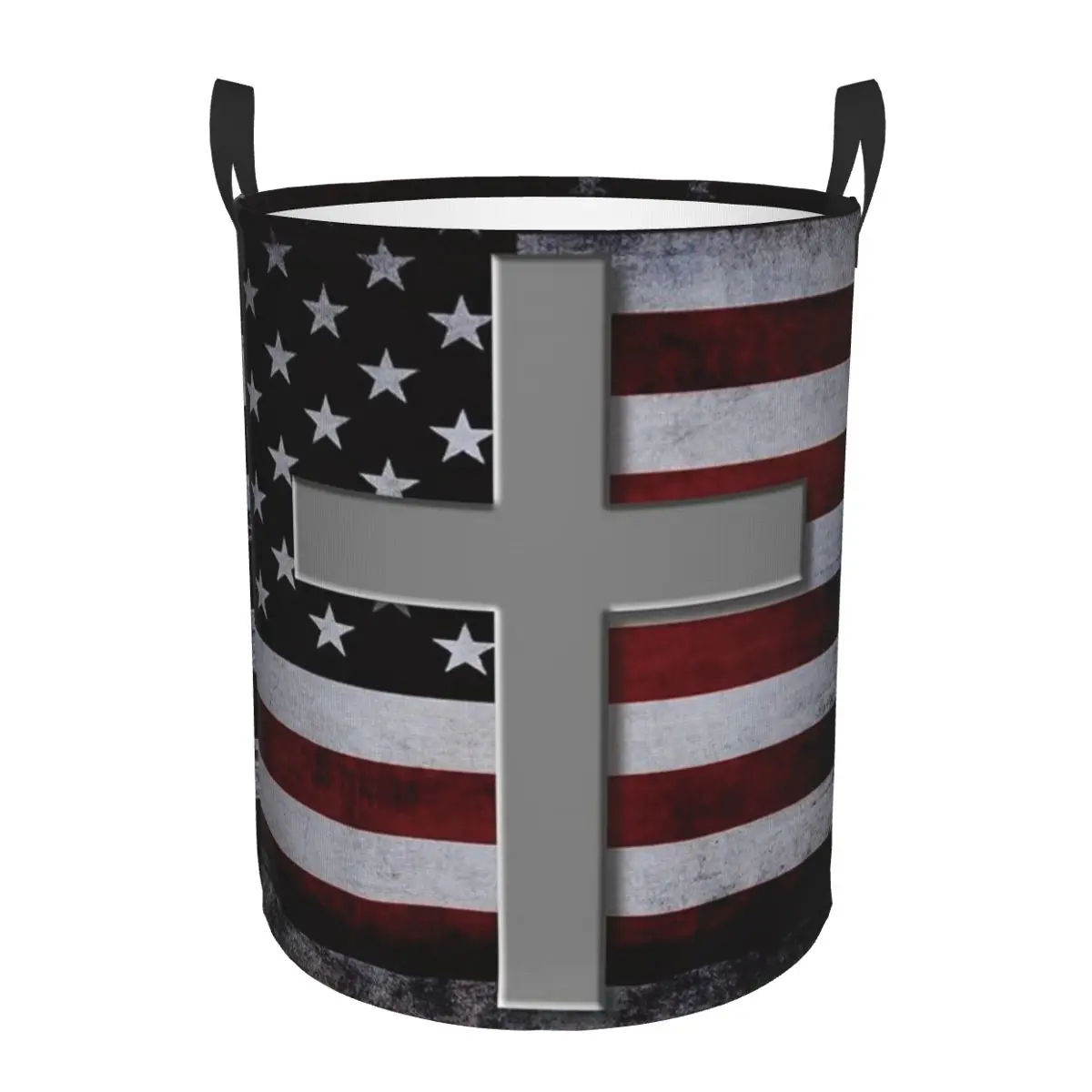 American Flag With Eagle Laundry Hamper Large Clothes Storage Basket USA Patriotic Toy Bin Organizer for Nursery