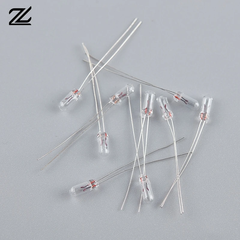 10pcs Mini 3/4/5mm 3/6/12/24V Lamp Light Bulb Edison Incandescent Filament Rice Miniature Lamp Bulb Indicator Incandescent Lamp