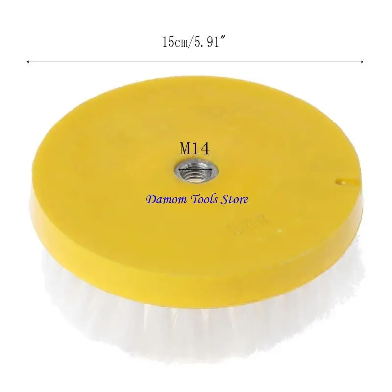 

57BE Диаметр 150 мм Черная дрель Мощный скраб Чистящая щетка Кожаная пластиковая деревянная мебель