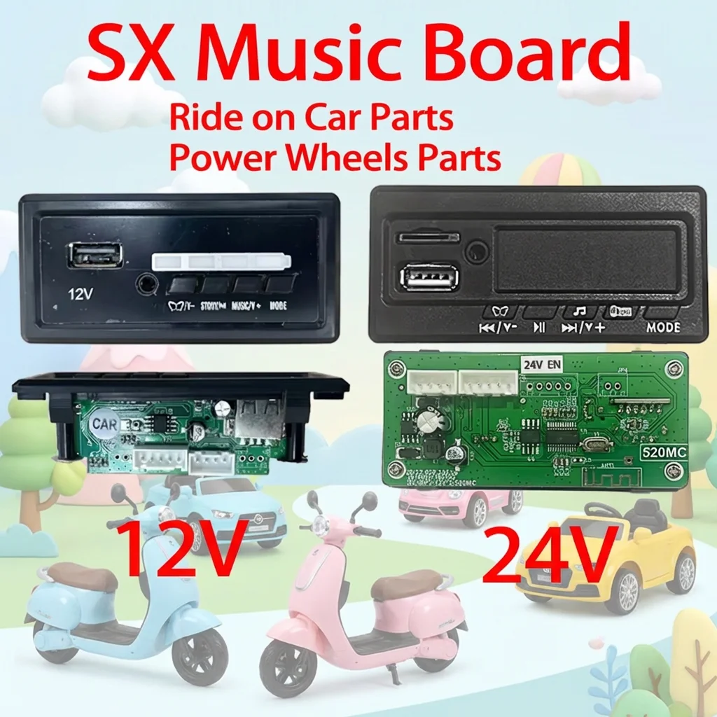 12V 24V Children's Electric Ride on Toy Car MP3 Player Music Chip Board match for HLX Hollicy SX1918 SX1938 SX1888 SX1538