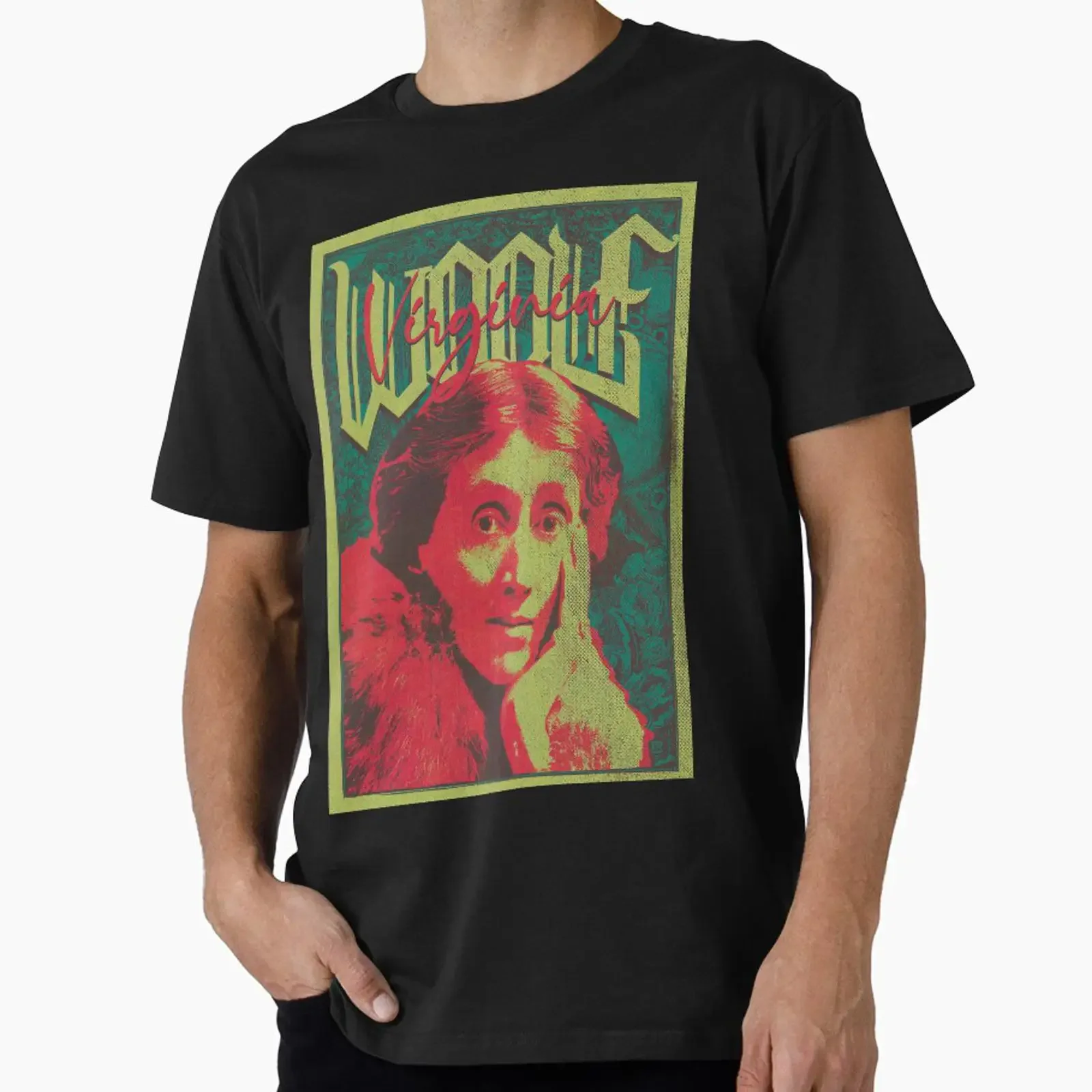 Virginia Woolf designed and sold by oskyposters vintage Washed Top For Everyday Wear Slightly fashion Soft Versatile homme