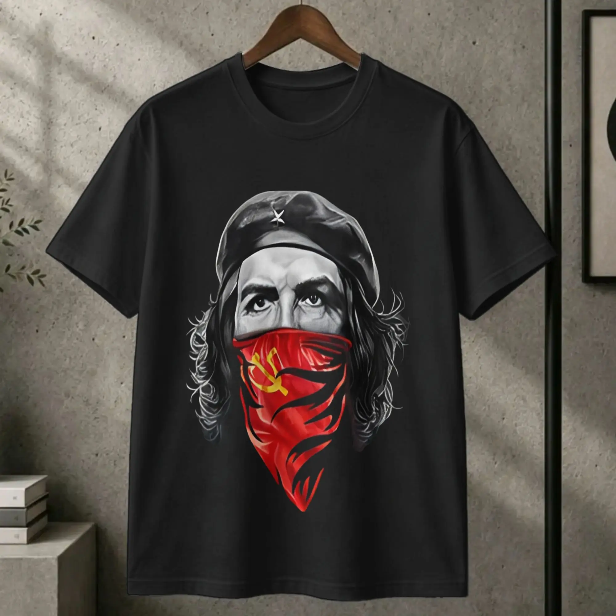 Vintage Che Guevara Print T-Shirts for Men Crew Neck Pure Cotton T Shirts  Short Sleeve Tees Birthday Gift Tops