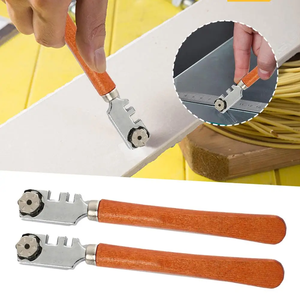 1pc Steel Glass Cutter Professional Glass Cutting Tool Cutter Bottle Cutting Multifunctional Roller Tile Glass Cutter Craft B2E4