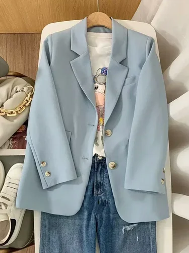 Blazer mujer PRIMAVERA/otoño nueva moda coreana abrigos Oficina señora prendas de vestir exteriores ropa de mujer joven elegante Blazers