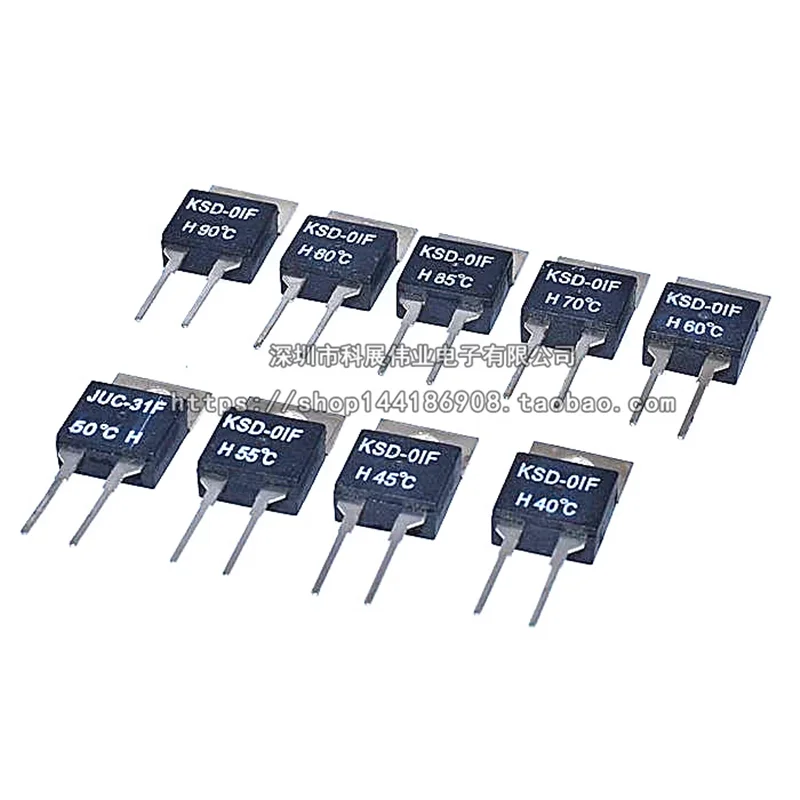 40 50 60 70 80 95 100 DegC NC Normally Closed NO Normally Open 1.5A Thermal Switch Temperature Sensor Thermostat KSD-01F JUC-31F