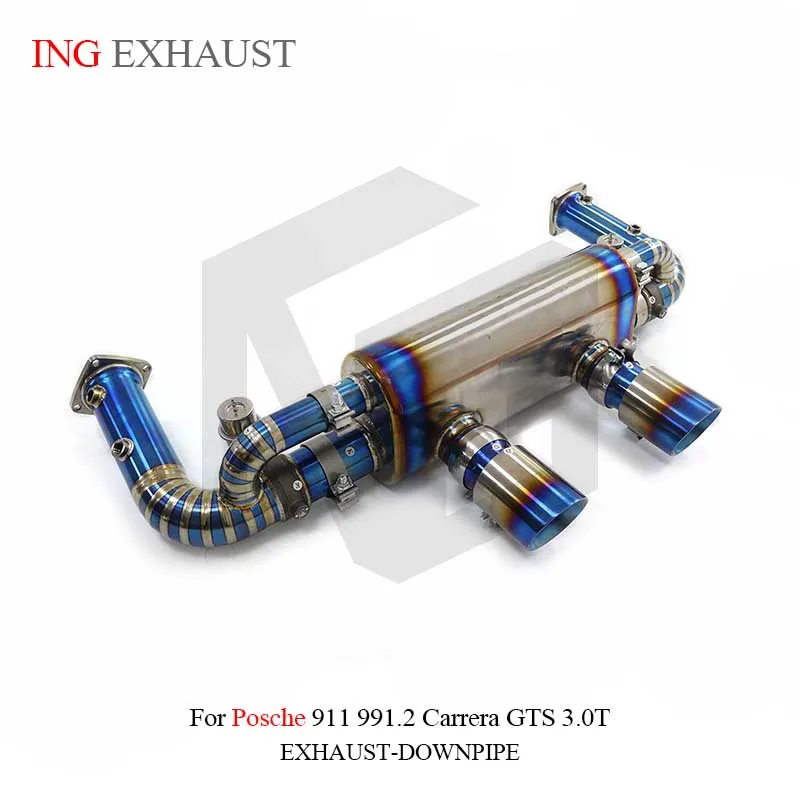 ING Exhaust Titanium Alloy Catback for Porsche 911 991.2 Carrera GTS 3.0T Auto Remote Valve Electric Control Muffler System