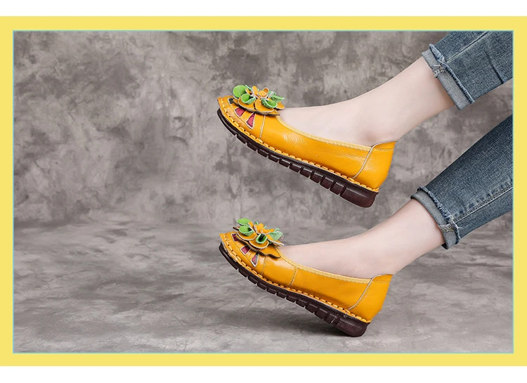 Neue handgefertigte Ballerinas mit Blumenmuster im Vintage-Stil, Damenschuhe aus echtem Leder, Mokassins, Slip-On-Loafer für Damen, weiche Luxus-Flats – Detail 32