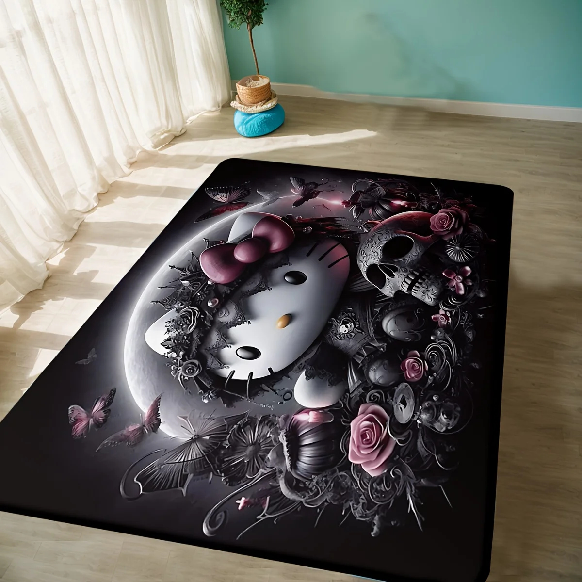 Hello Kitty Carpet Living Room Large Rug Halloween Bedroom Decor Purple Area Rugs Pumpkin Mat  Rugs for Bedroom - view 6
