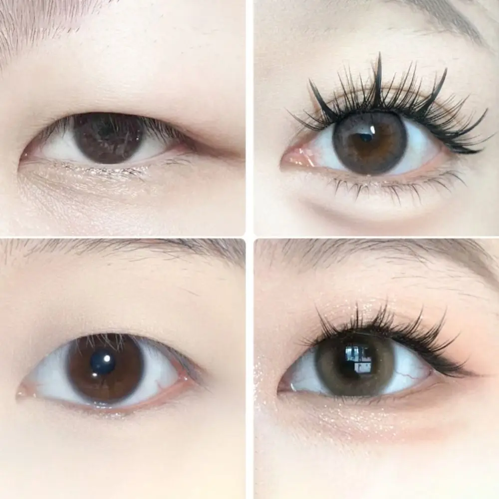 5D 接着剤不要のつけまつげソフト 100 クラスタ自己粘着つけまつげ再利用可能な DIY セグメント化されたつけまつげバンドルメイクアップツール