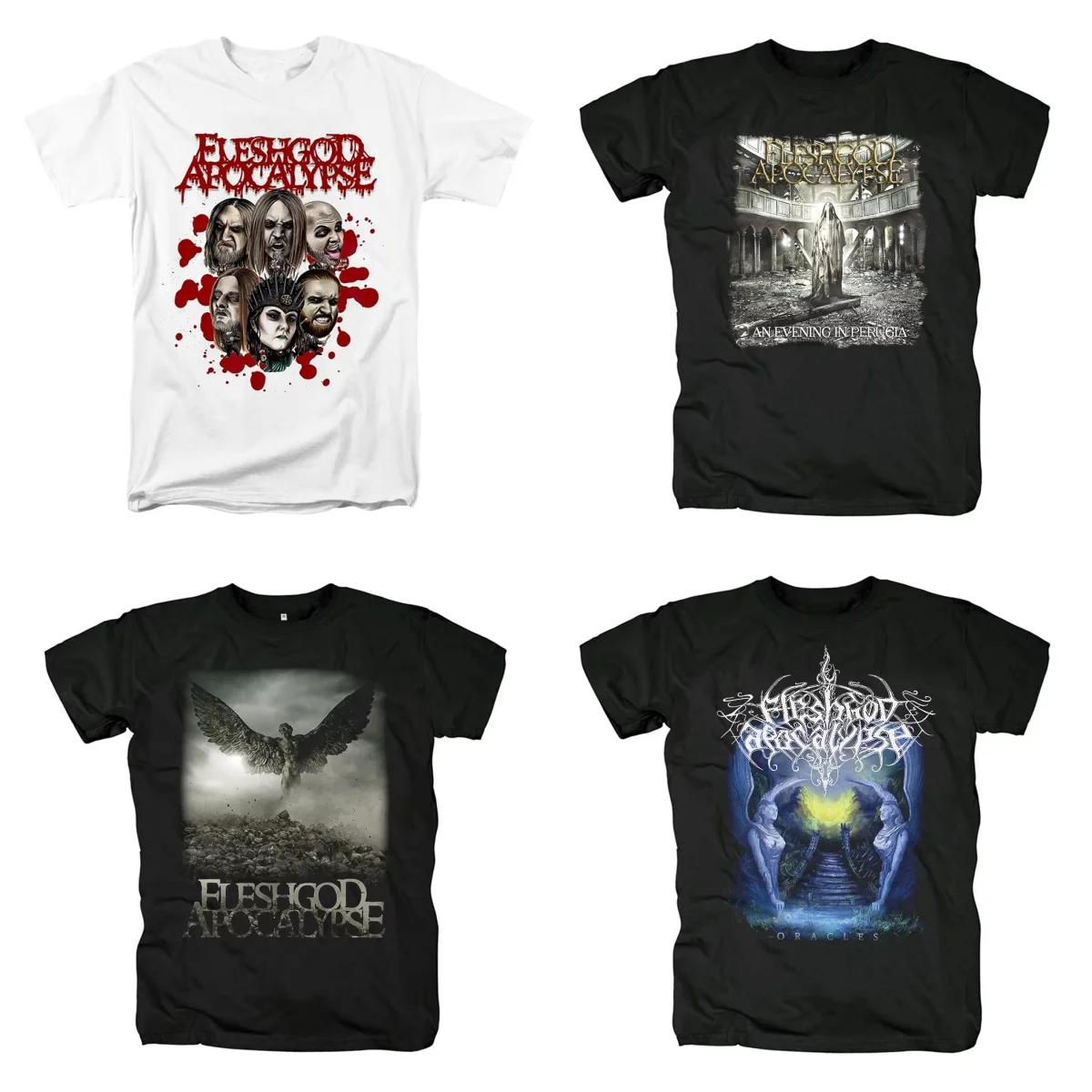 

Loose Fit Meat God T-Shirt for Men And Women Comfortable Short Sleeve Rock Festival Death Metal Apocalypse Symphony Tech Tee