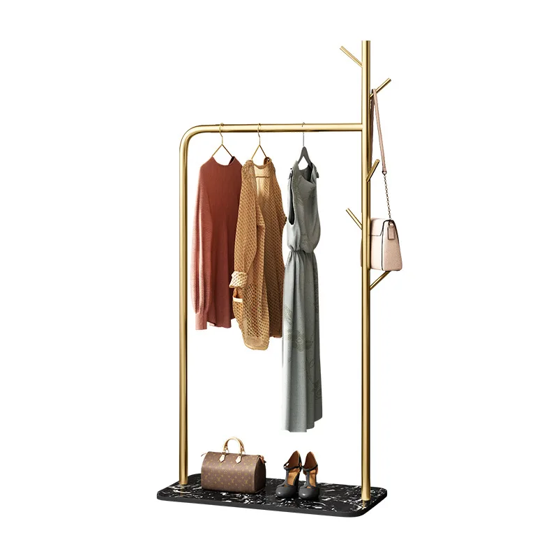 

Floor hanger simple bedroom wrought iron coat rack hanging hanger