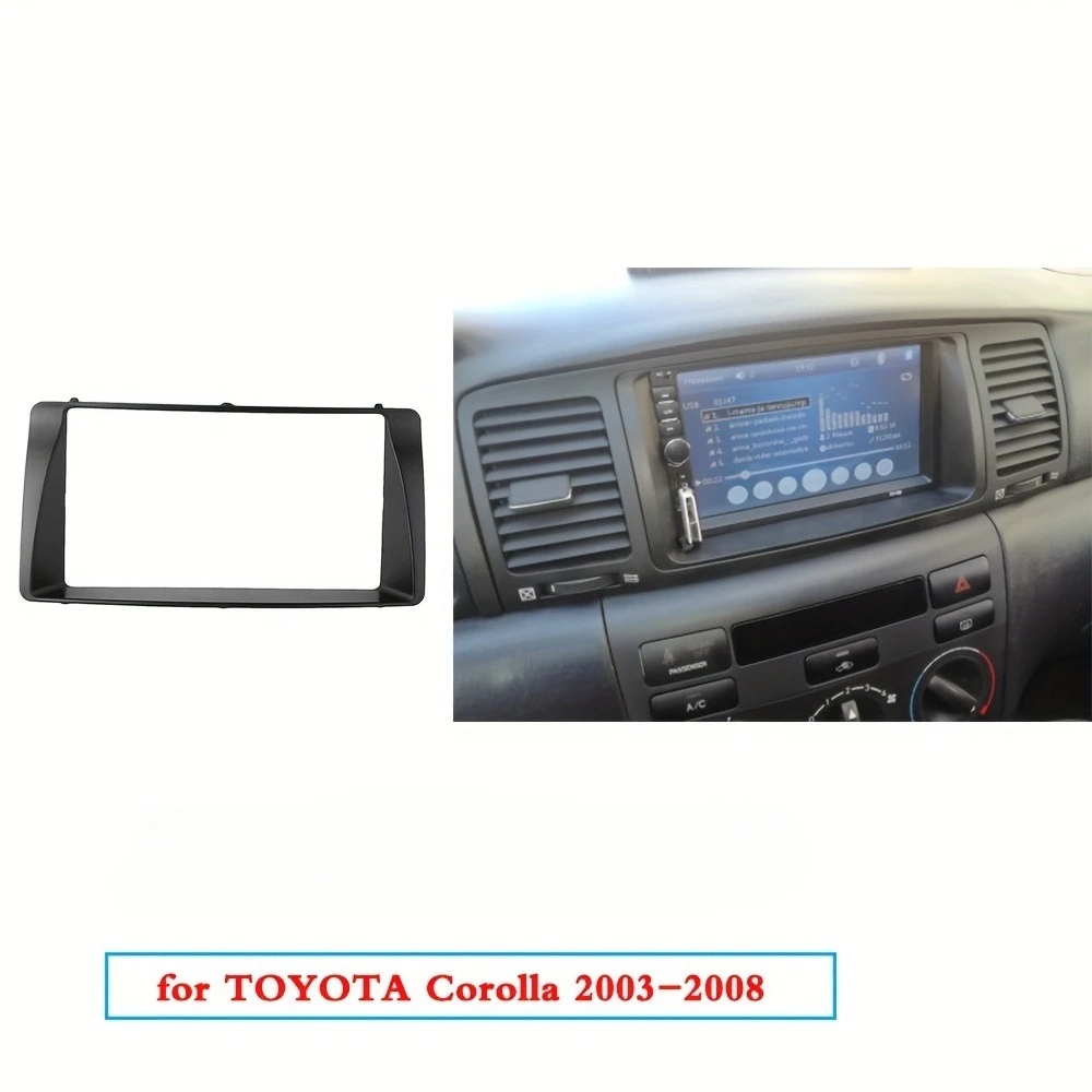 For Toyota Corolla 2DIN 2003-2006 Car Stereo Radio Fascia Frame Dashboard Modification Navigation Panel Trim Bezel
