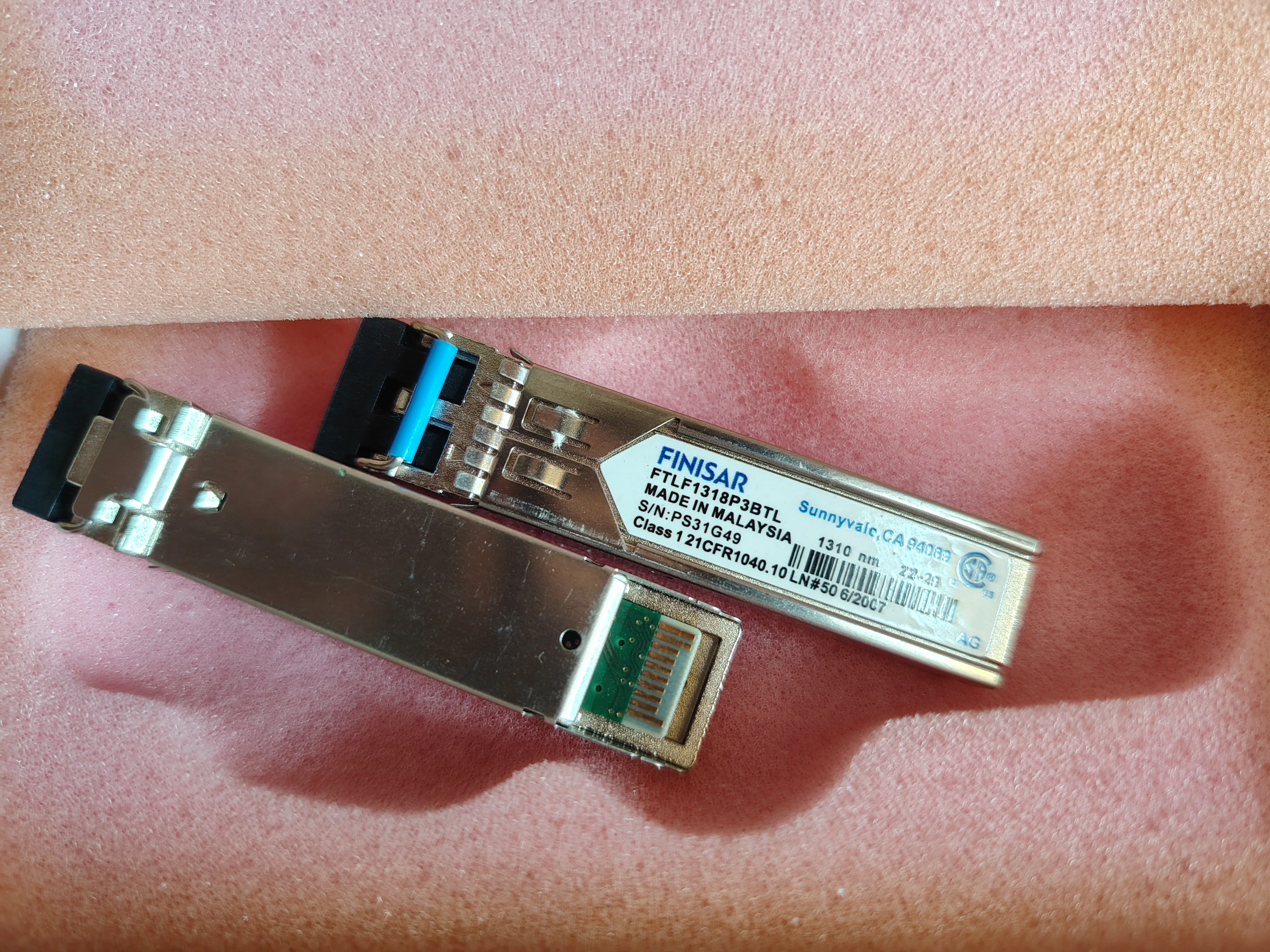

FINISAR gigabit module sfp/FTLF1318P3BTL 1.25G SFP 10km 1310nm LC SFP SM Gigabit Single Mode/gigabit fiber sfp FTLF1319P1BTL