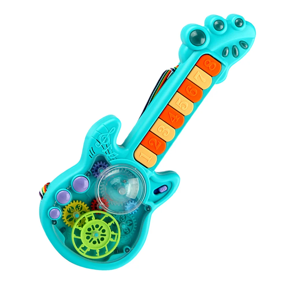 

Kids Electric Sound Light Guitar Colorful Musical Plaything Realistic Simulation Guitar for Toddlers Beginner Music Gift