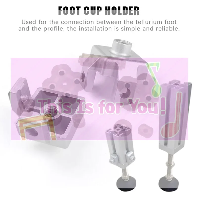 M8 M10 M12 2020 3030 4040 4545 Caster Foot Wheel Cup Connection Block Fixing Block Aluminum Profile Foot End Connection Block