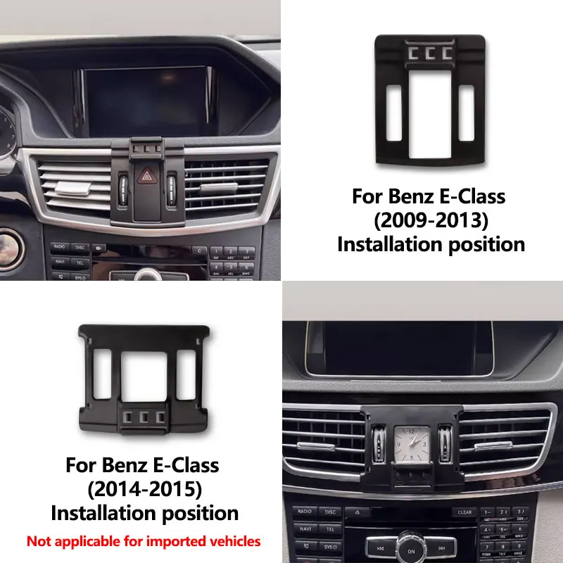 Car Phone Holder For Mercedes-Benz E Class W212 W213 CLS Air Outlet Dedicate Fix Navigation Stand Wireless Charging Phone Holder