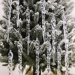 Cristallo fiocco di neve chiaro simulazione ciondoli ghiaccio albero di natale ornamenti appesi festa a tema invernale decorazioni fiocco di neve di natale