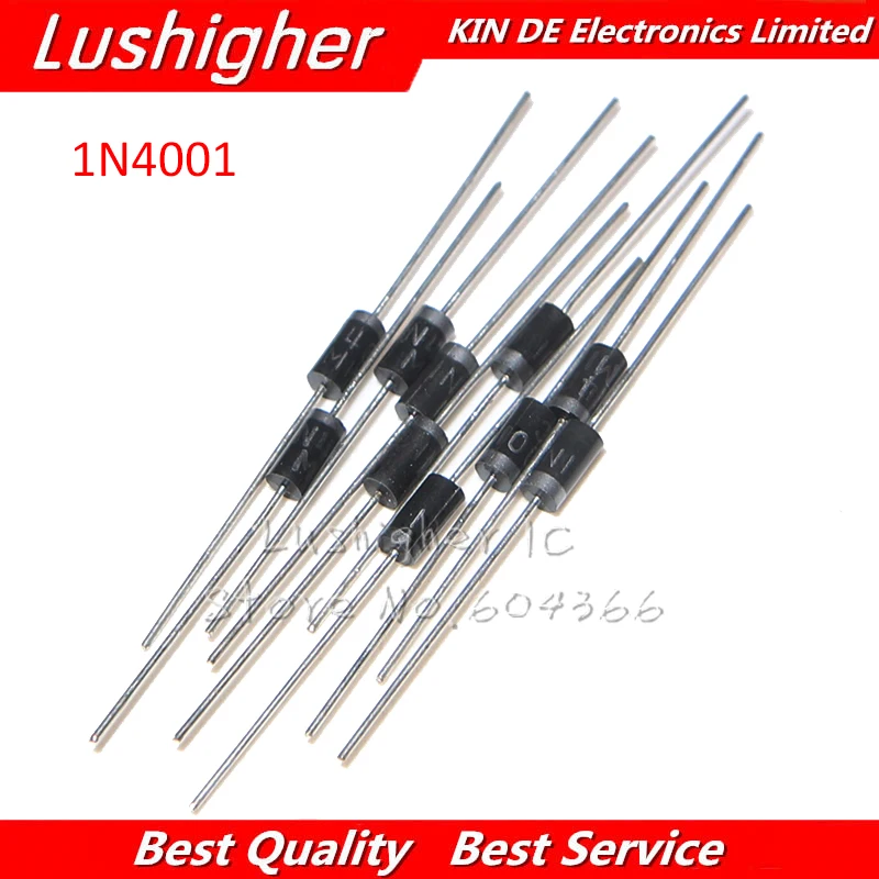 100PCS Rectifier Diode IN4001 1A 50V DO-41 1N4001 1A 50V