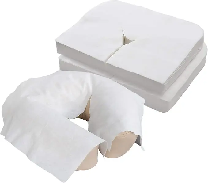 Disposable Face Cradle Covers – Medical-Grade, Ultra Soft, Luxurious, Non-Sticking Massage Headrest Covers for Massage Tables &