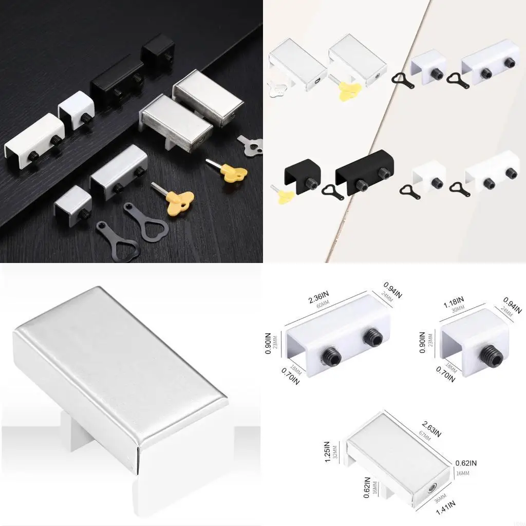 Sliding Move Window Safety Lock Adjustable Security Locks With Wrench for Key