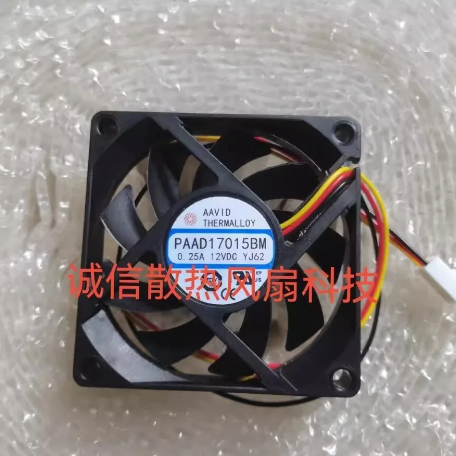 For AAVID PAAD17015BM DC12V 0.25A 70*70*15MM 3-Wire Silent Cooling Fan