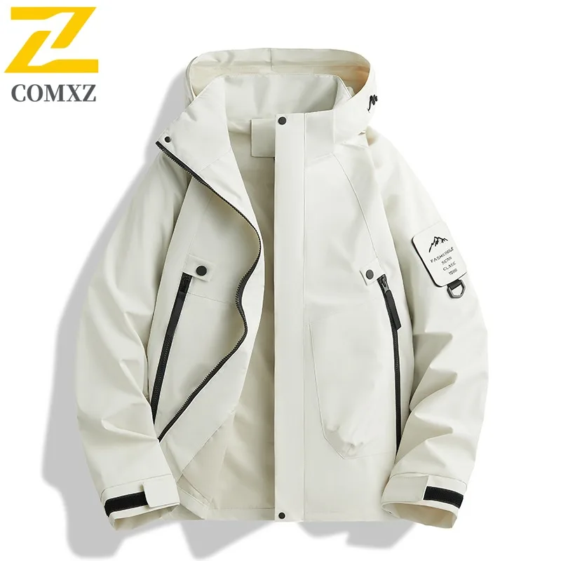 

COMXZ мужские куртки классические большие размеры водонепроницаемые ветрозащитные высококачественные альпинистские ветровки для кемпинга куртка минималистичный рабочий халат