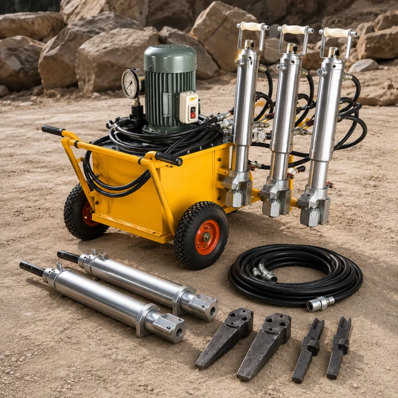Electric Rock Splitter Hydraulic Stone Splitting Machine for Concrete Quarry Demolition Projects Project Use