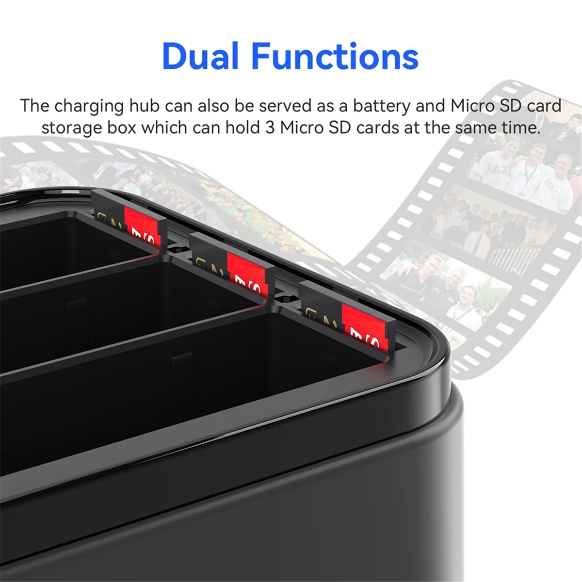 Abgn portátil carregador rápido hub de carregamento de bateria para bateria caixa de carregamento rápido acessórios do carregador