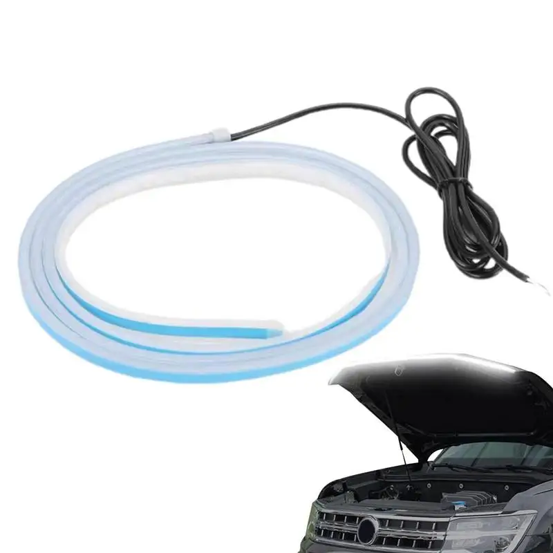 

Car Hood Led Decorative Light Bar Hood Slit Guide Strip With Start Scanning12V Modified Ambient Light Multi-mode Waterproof