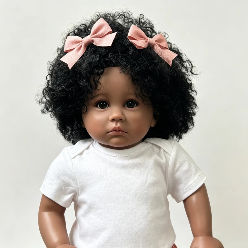 24 Inches Reborn Baby Doll Kit Julieata Dark Skin Already Painted Doll Parts
