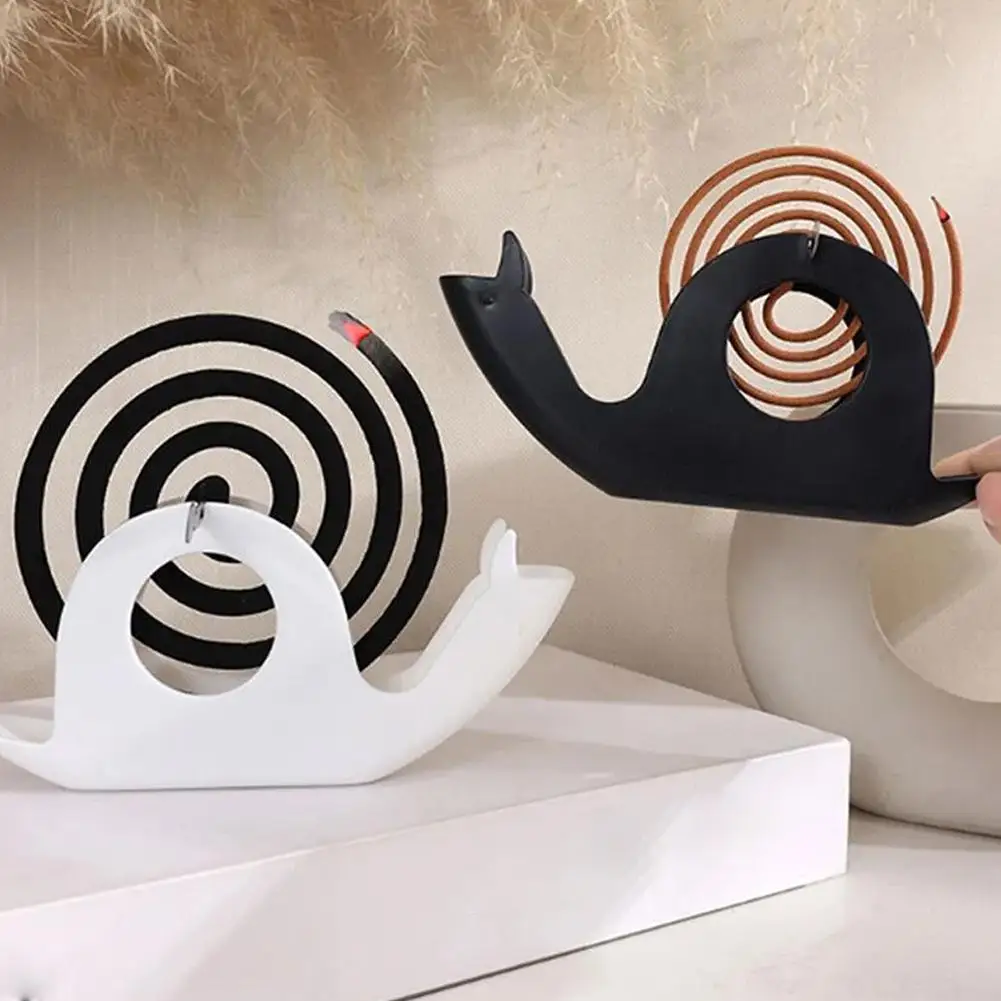Snail Mosquito Coil Holder Creative Incense Burner Modern Repellent Rack With Ash Catching Tray For Home Bedroom Patio