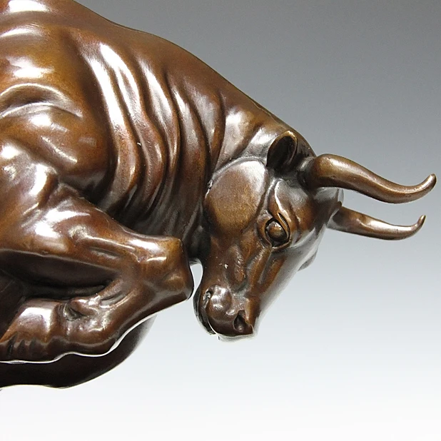 Imagem -04 - Dinheiro Desenho Wall Street Bull Cow Estátua de Bronze Talismã Proteção Presente Melhor Negócio Home Office Talismã Eficaz