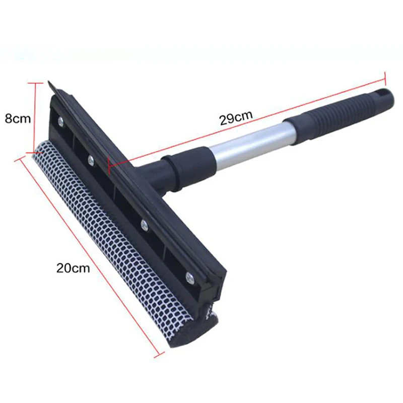 Multi-Use Window Squeegee Sponge Squeegee Window Cleaner with 29cm Long Handle Home Car Windshield Window Cleaning Tool