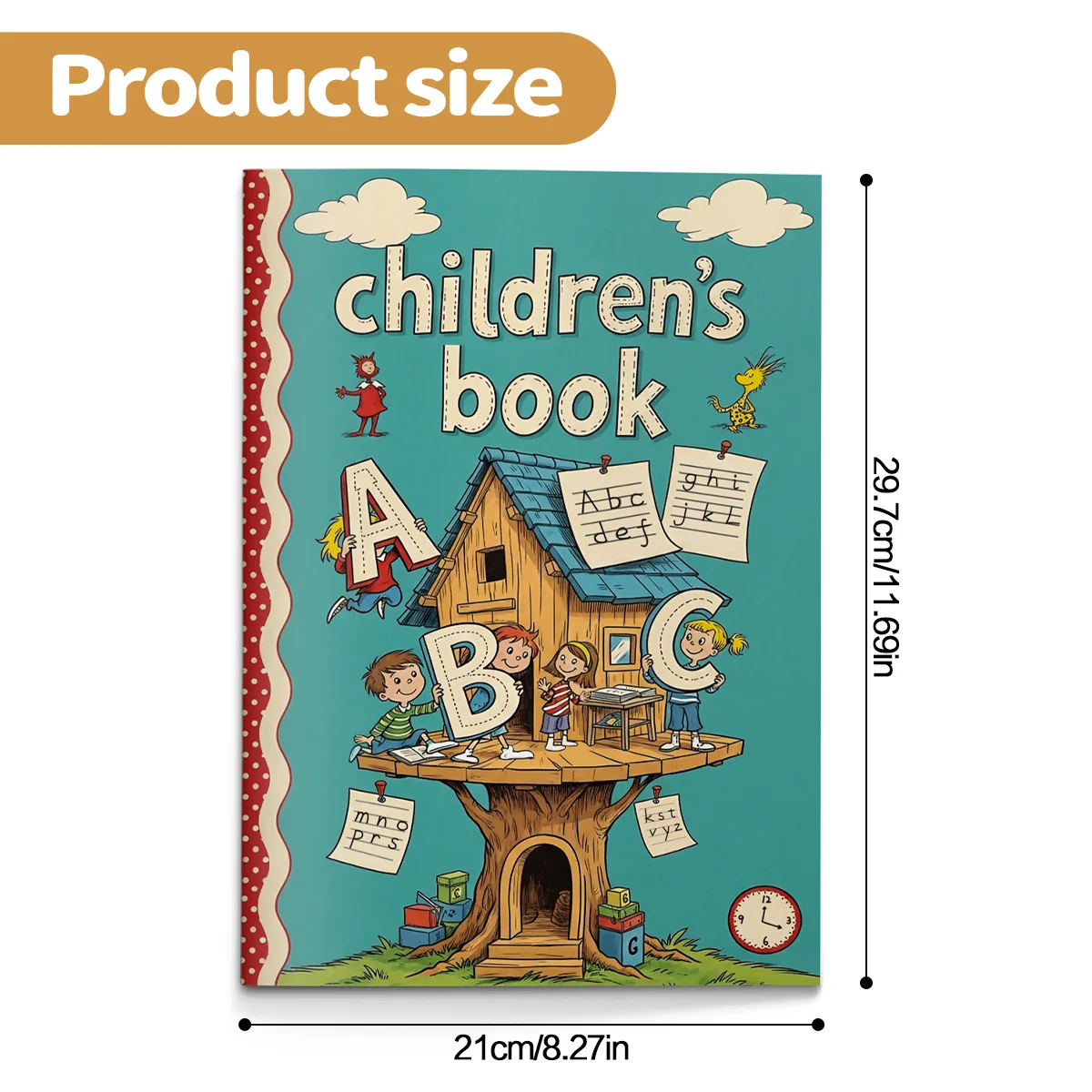 ABC Writing and Tracing Book for Kids Fun Educational Activity Workbook with Alphabet Practice and Cute Illustrations Build