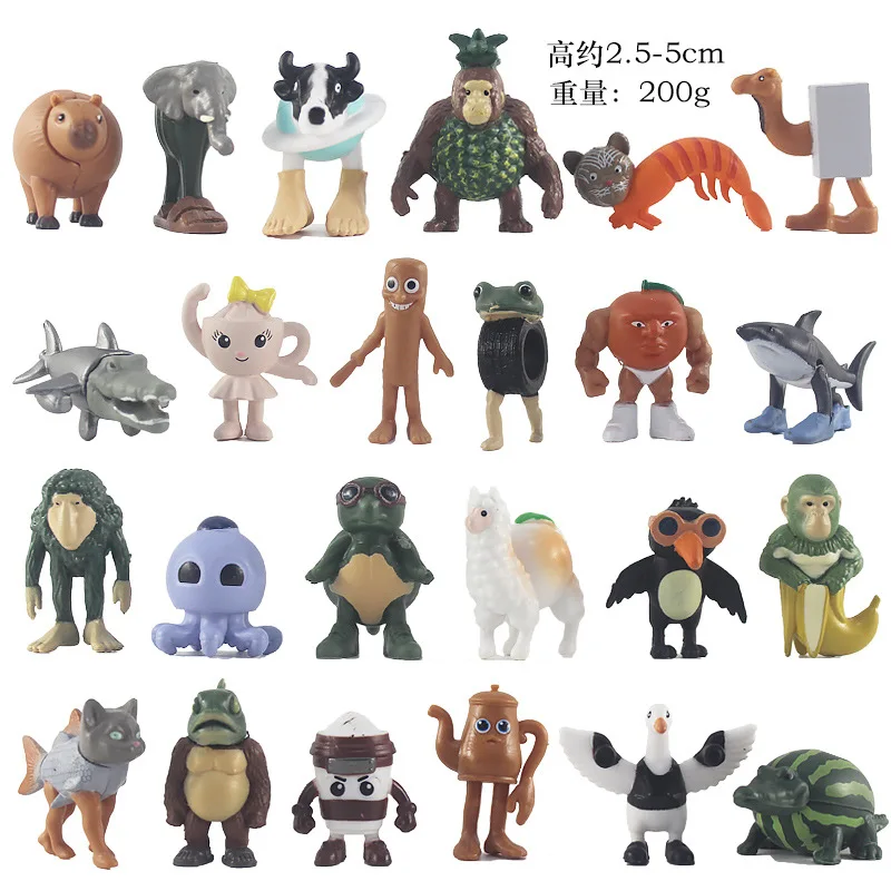 24pcs/Set Tung tung tung Sahur Figuras V1 V2 V3 Serise PVC Italian