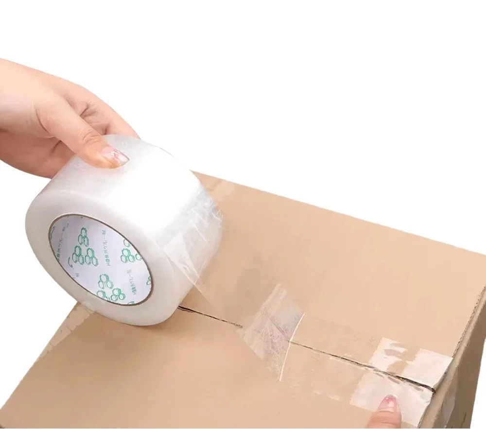 Box Tape 45mm 55mm Width Clear Packing Tape for Moving Supplies Shipping Tape Translucent Invisible Sealing Tape Strong Adhesive