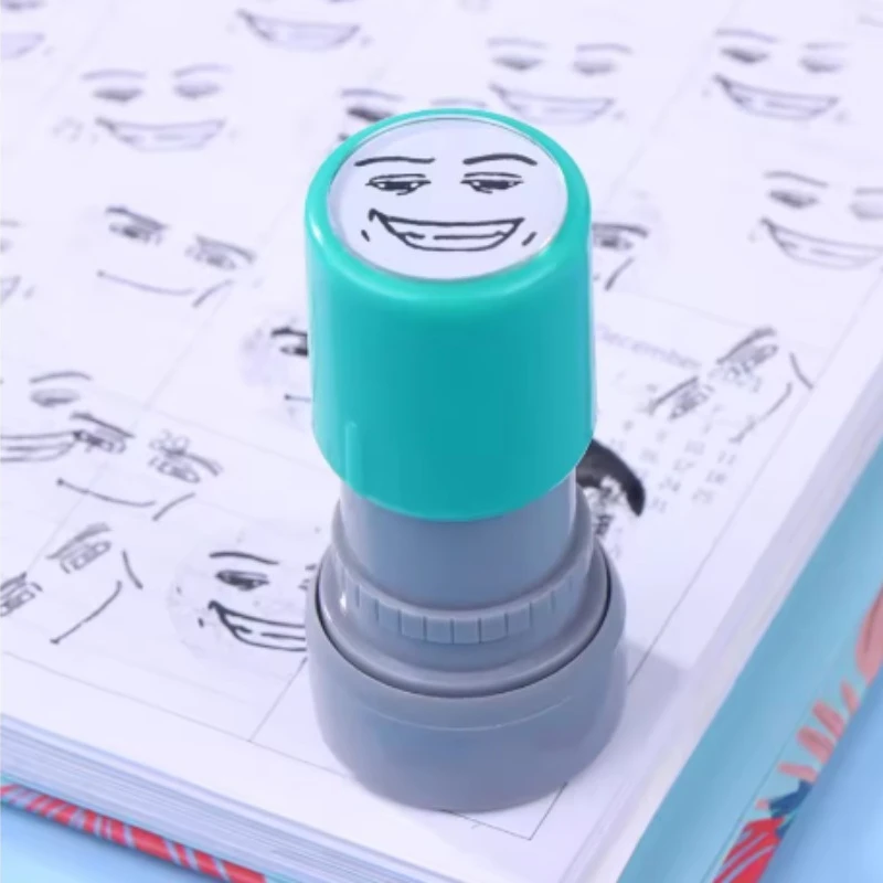 Cartoon Characters Funny Expressions Photosensitive Seal Peripheral Handbook Ink Stamp Interesting Anime Action Children Toys view 5