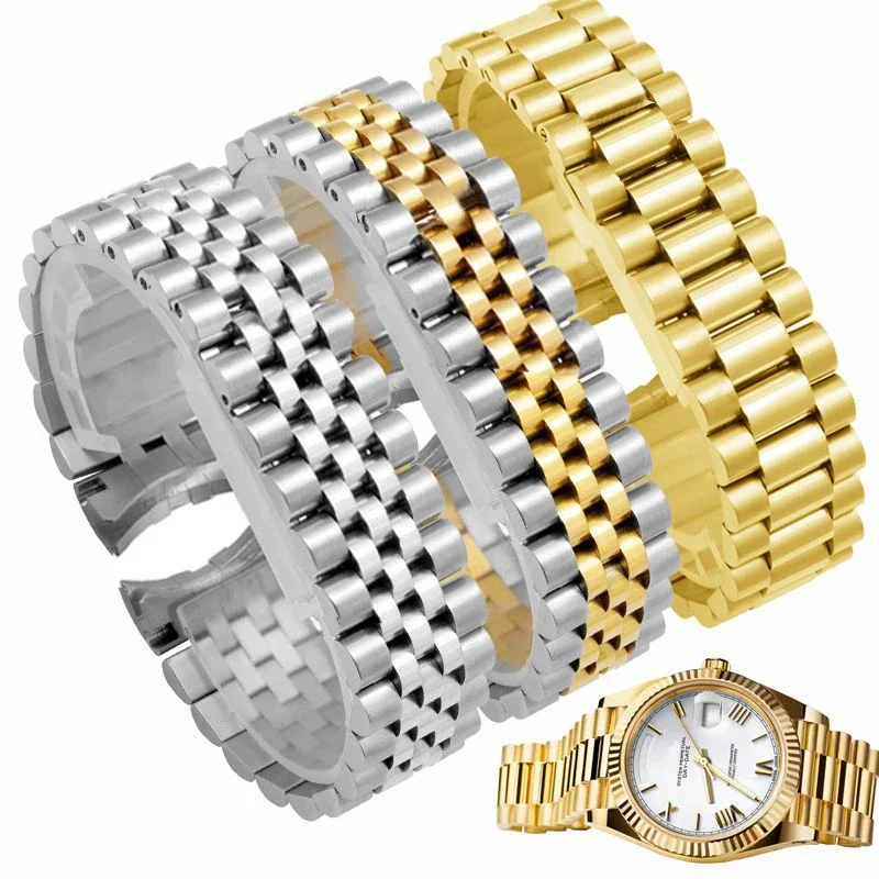 Watch Accessories Strap 20 21mm Sports For Rolex DATEJUST DAY-DATE OYSTERPERTUAL DATE Men And Women Fine Steel Watch Band