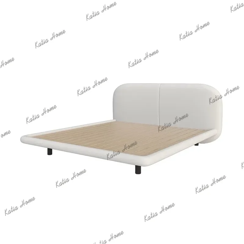 Best Sellers Unique Design Double Bed European Beige Minimalist Modern Storage Double Bed Frame Japanese Cama Queen Size Furnitu