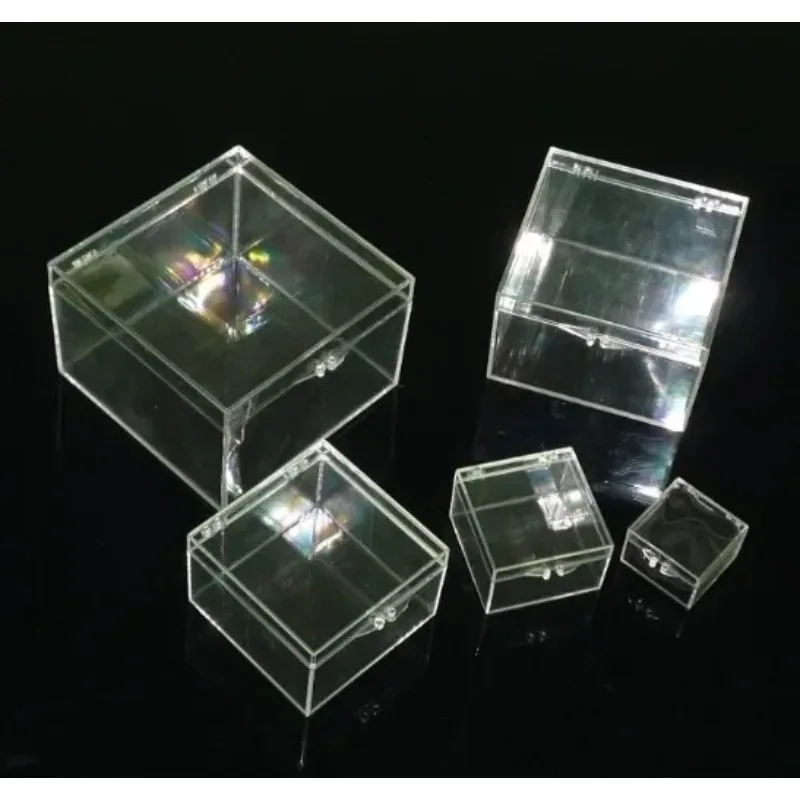 Professional Crystal Nest of Boxes by J.C Magic Close-Up Coin Magic Trick with Acrylic Box, Special Mechanism for Coin Vanish