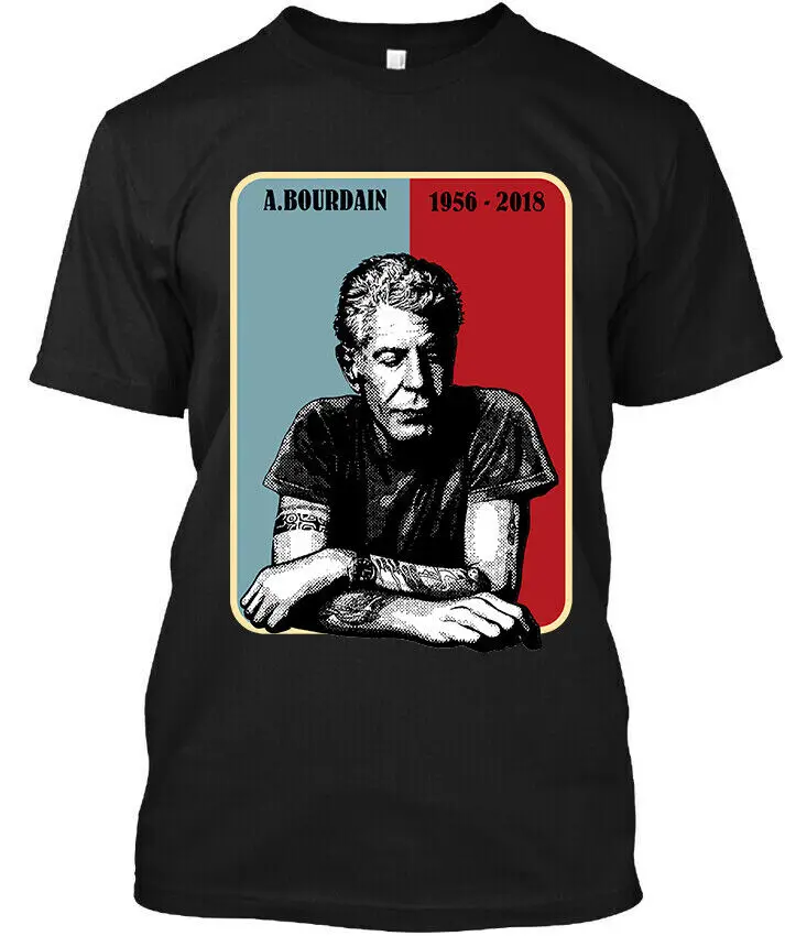 Nwt Anthony Bourdain American Celebrity Chef Classic Retro Vintage T-Shirt