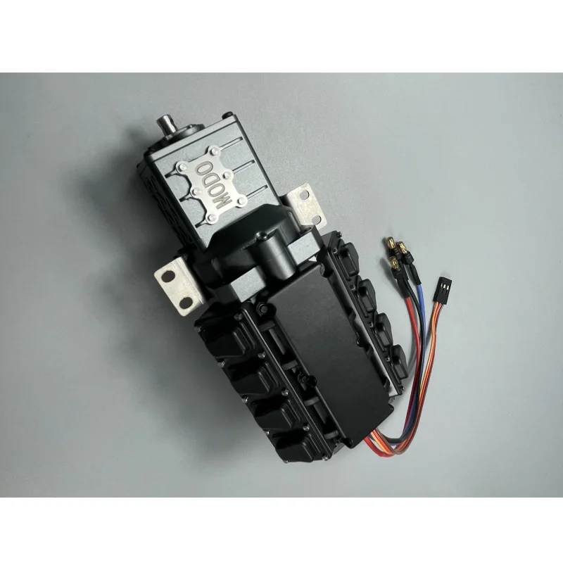 Brushless Two Speed Transmission for Tamiya 1/14 RC Truck Metal High Torque Gearbox Sca Actros MAN 1:14 Tractor Upgrade Parts