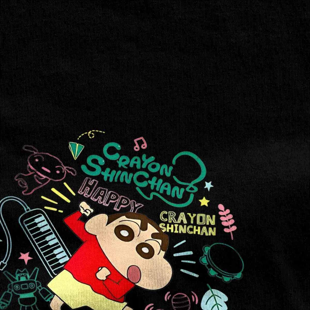 Crayon Shin Nohara Shinnosuke Cartoon T-Shirts Fashion Beach Tee Shirt Streetwear Casual Pure Cotton Tops Plus Size 5XL